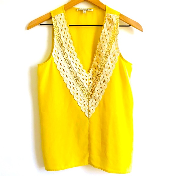 Collective Concepts Tops - Collective Concepts | V Neck Crochet Detail Tank